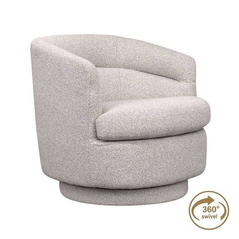 Holly Swivel Arm Chair - Warm Grey