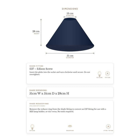 Messina Empire Shade - Large Navy