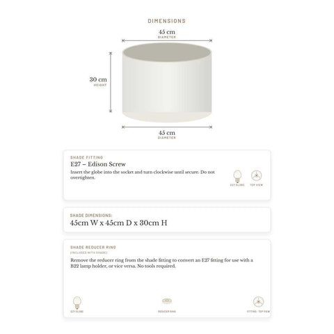 Larissa Drum Shade - Large White