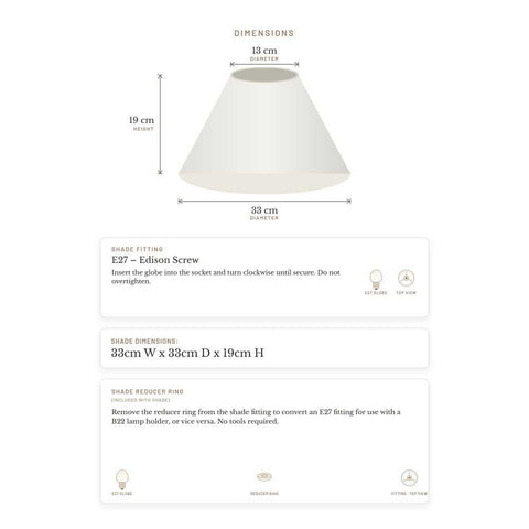 Messina Empire Shade - Small White