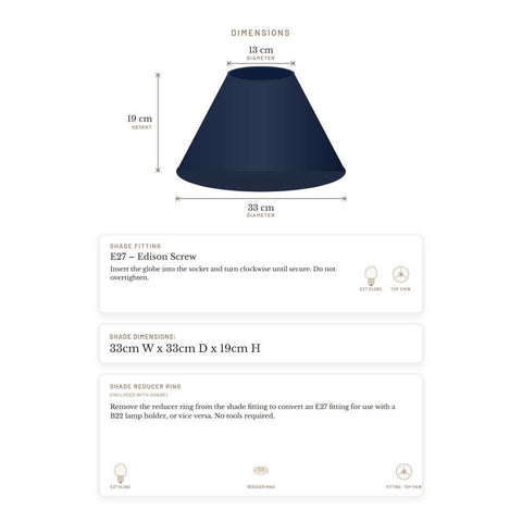 Messina Empire Shade - Small Navy - Bulk Buy Qty 5