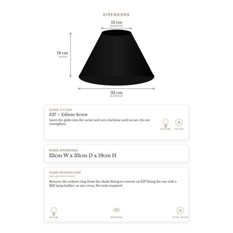 Messina Empire Shade - Small Black - Bulk Buy Qty 5