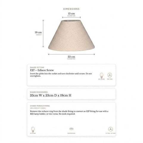 Messina Empire Shade - Small Natural - Bulk Buy Qty 5