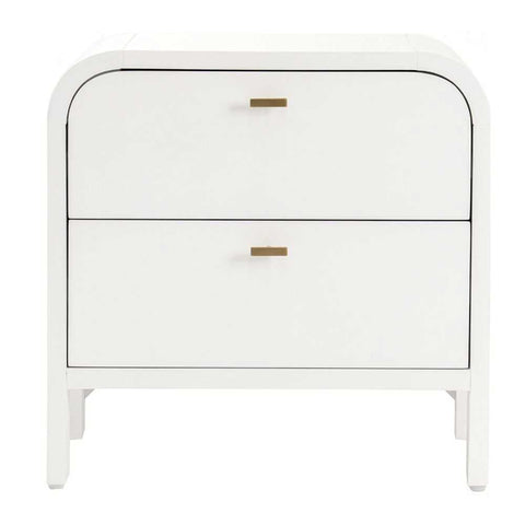 Chisholm Bedside Table - White - Bedside Tables - Eleganté