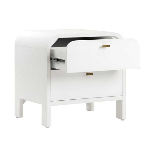 Chisholm Bedside Table - White - Bedside Tables - Eleganté