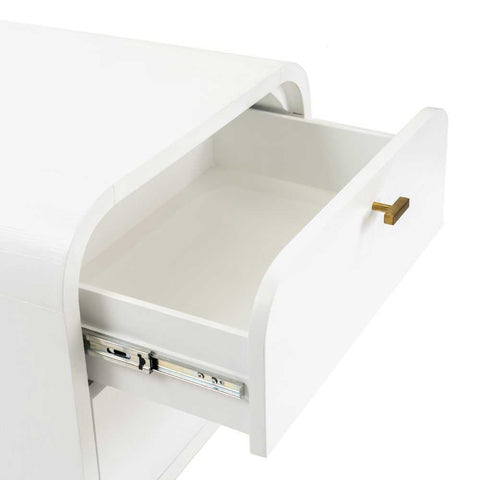 Chisholm Bedside Table - White - Bedside Tables - Eleganté