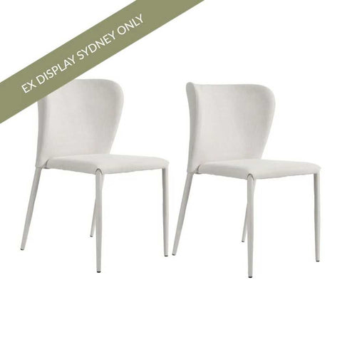 Foley Dining Chair Set of 2 - Natural - OUTLET NSW