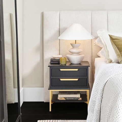 Aimee Bedside Table - Small Black - Bedside Tables - Eleganté