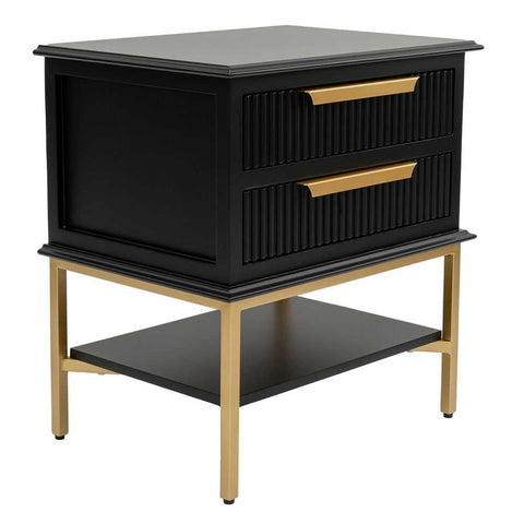 Aimee Bedside Table - Small Black - Bedside Tables - Eleganté
