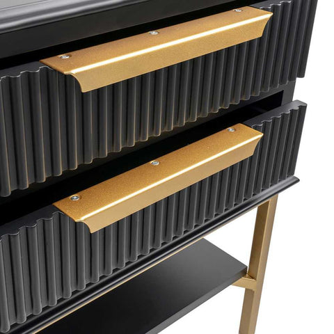 Aimee Bedside Table - Small Black - Bedside Tables - Eleganté