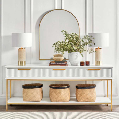 Aimee 200cm Console Table -  White