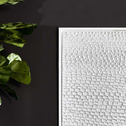 White Ripples 55x85cm Canvas Painting