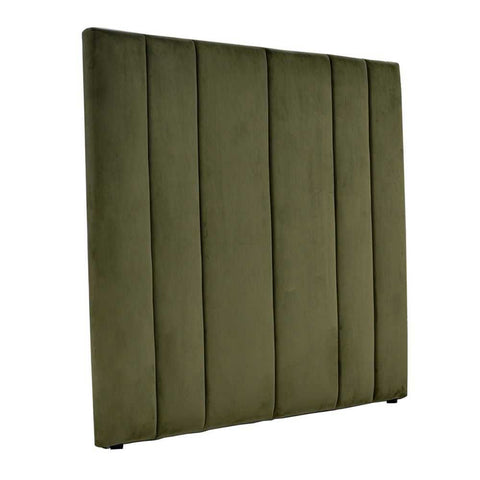 Soho 165x139cm Queen Bedhead - Olive Velvet