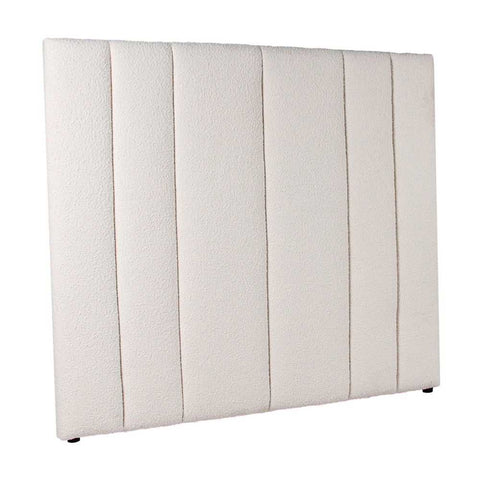 Soho 165x139cm Queen Bedhead - White Boucle