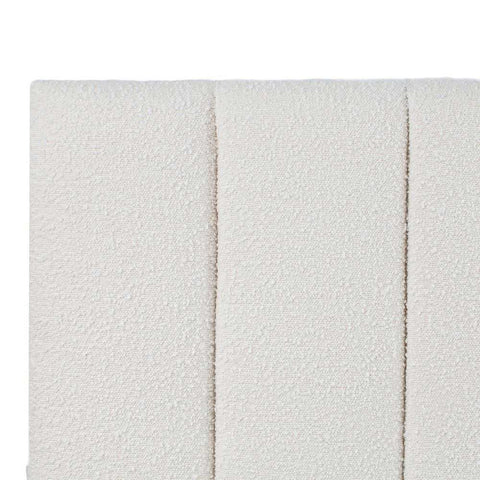 Soho 165x139cm Queen Bedhead - White Boucle