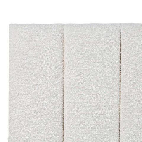 Soho 195x140cm King Bedhead - White Boucle