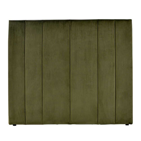 Soho 195x140cm King Bedhead - Olive Velvet