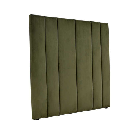 Soho 195x140cm King Bedhead - Olive Velvet