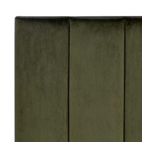 Soho 195x140cm King Bedhead - Olive Velvet