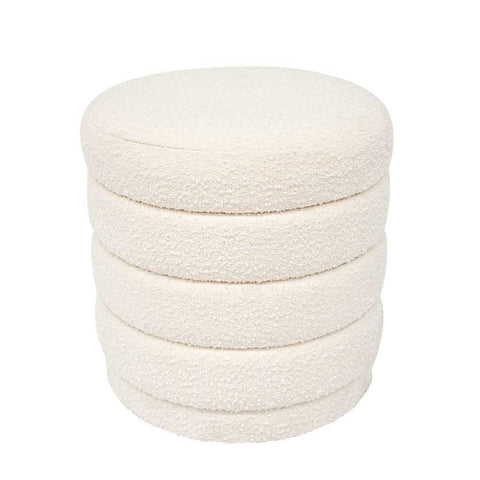 Demi Stool - White Boucle