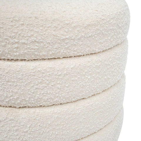 Demi Stool - White Boucle