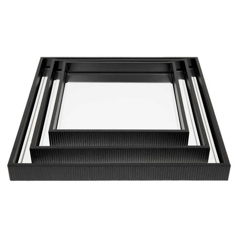 Miles Mirrored Tray - Small Black