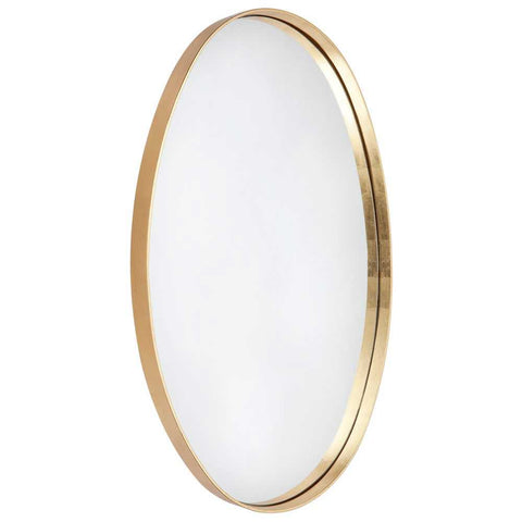 Lucille Oval Wall Mirror - Gold Leaf