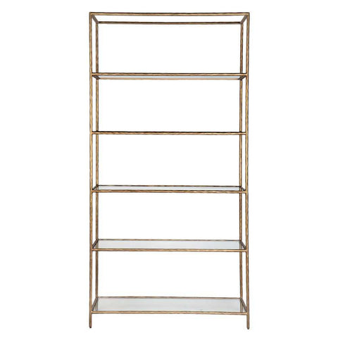 Heston Shelving Unit - Brass