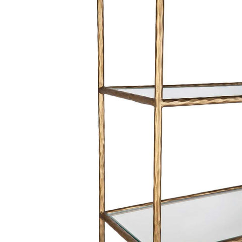 Heston Shelving Unit - Brass