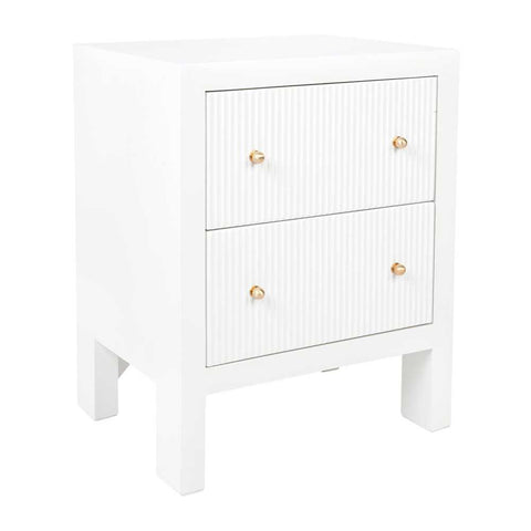 Ariana Bedside Table - Small White