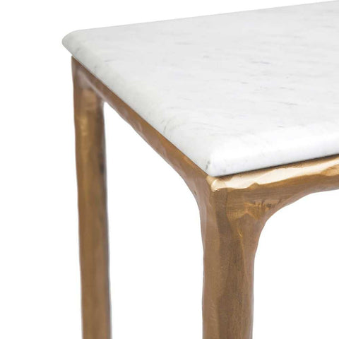 Heston Marble Rectangle Coffee Table - Brass