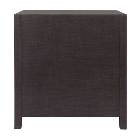 Astley Upholstered Bedside Table - Charcoal Linen - Bedside Tables - Eleganté
