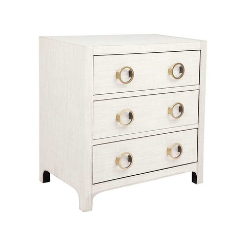 Astley Upholstered Bedside Table - Natural - Bedside Tables - Eleganté
