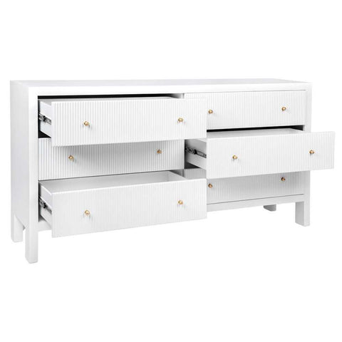Ariana 6 Drawer Chest - White