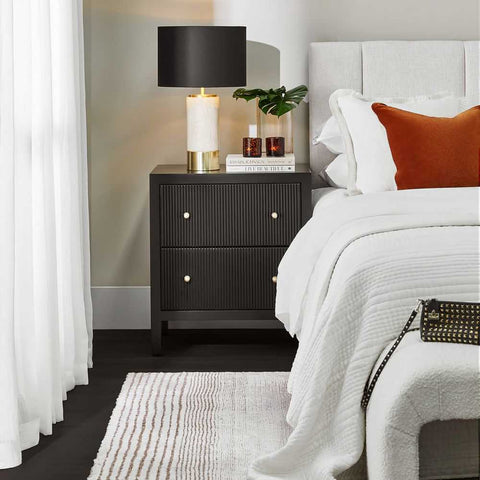 Ariana Bedside Table - Large Black - Bedside Tables - Eleganté