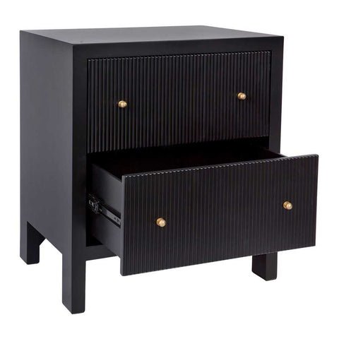 Ariana Bedside Table - Large Black - Bedside Tables - Eleganté