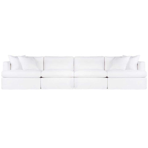 Birkshire Slip Cover Modular Sofa - White Linen Option 4