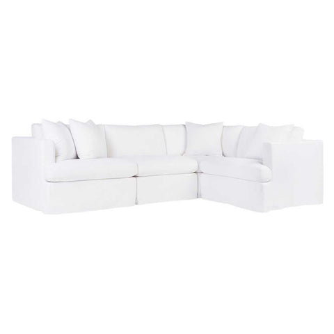 Birkshire Slip Cover Modular Sofa - White Linen Option 1