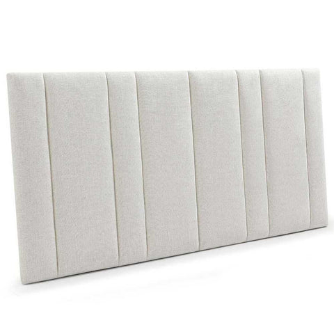 Bronx 277x130cm Queen Bedhead - Natural Linen