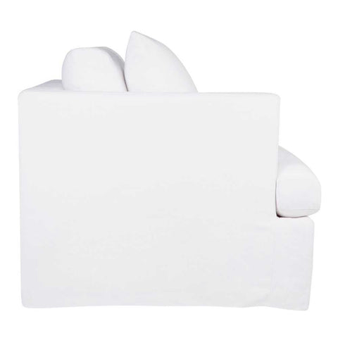 Birkshire Slip Cover Left Arm Facing Seat  - White Linen