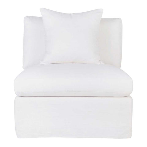 Birkshire Slip Cover Modular Occasional Chair - White Linen
