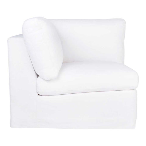 Birkshire Slip Cover Modular Corner Seat - White Linen