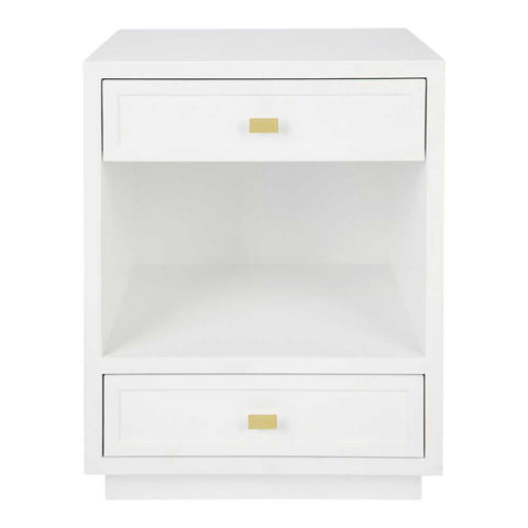 Logan Bedside Table - Small White