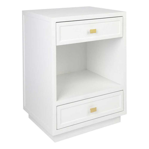 Logan Bedside Table - Small White