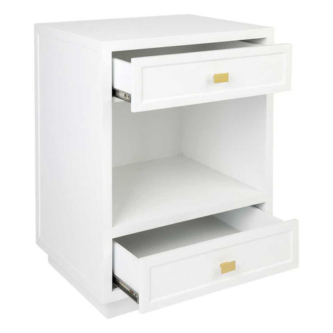 Logan Bedside Table - Small White