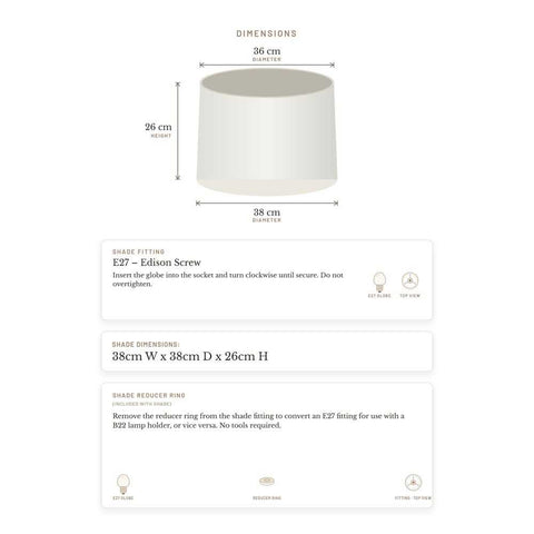 Capella Tapered Shade - Medium White - Bulk Buy Qty 5