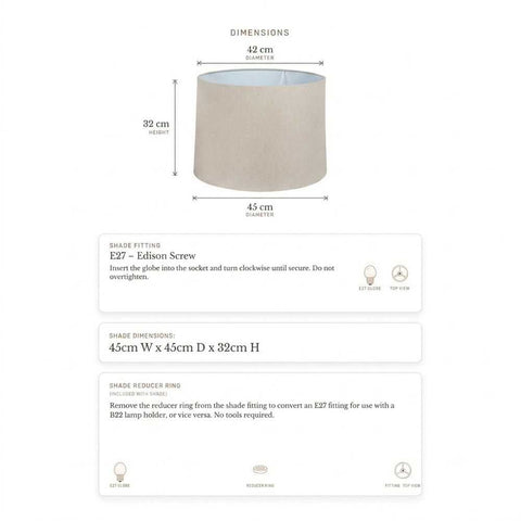 Capella Tapered Shade - Tall Natural