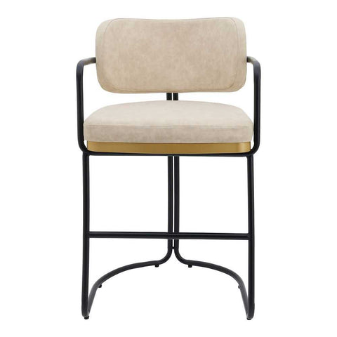 Charly Kitchen Stool &ndash; Beige Vegan Leather