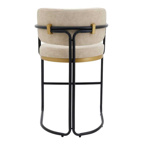 Charly Kitchen Stool &ndash; Beige Vegan Leather
