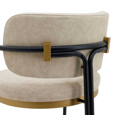 Charly Kitchen Stool &ndash; Beige Vegan Leather